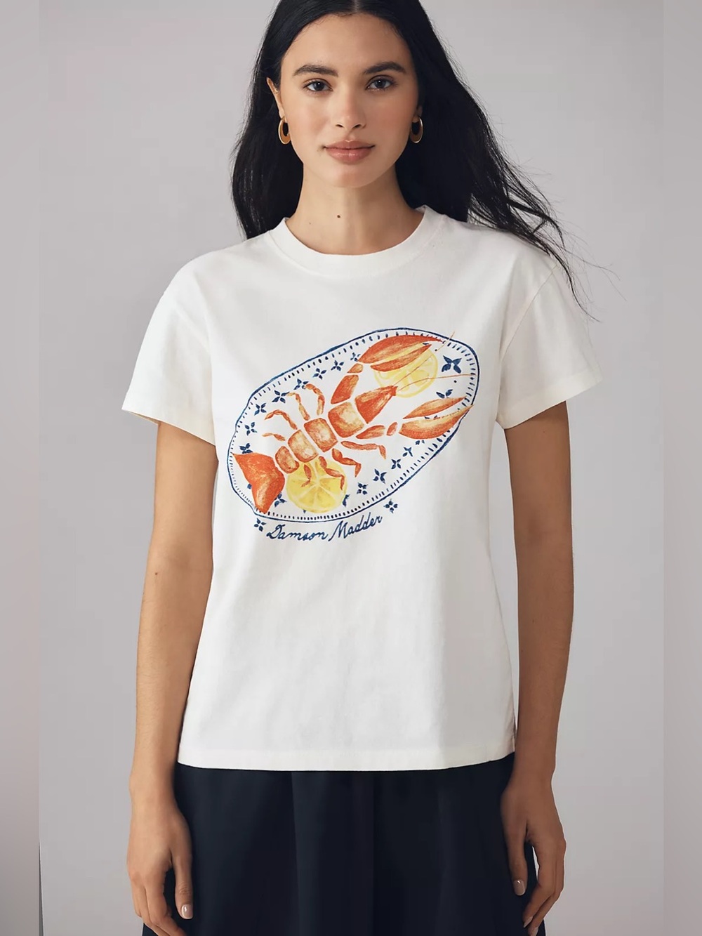 Damson Madder x Anthropologie lobster graphic tee shirt
